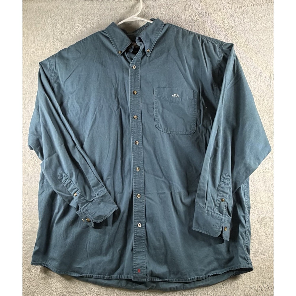 Vintage Resistol Rodeo Gear Shirt Mens XL Blue Western Cowboy Button Down